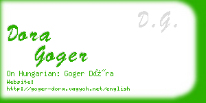 dora goger business card
